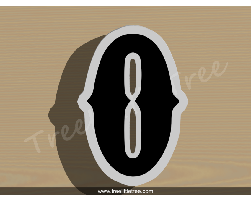 Carnival Number Zero Cookie Cutter. Number Cookie Cutter