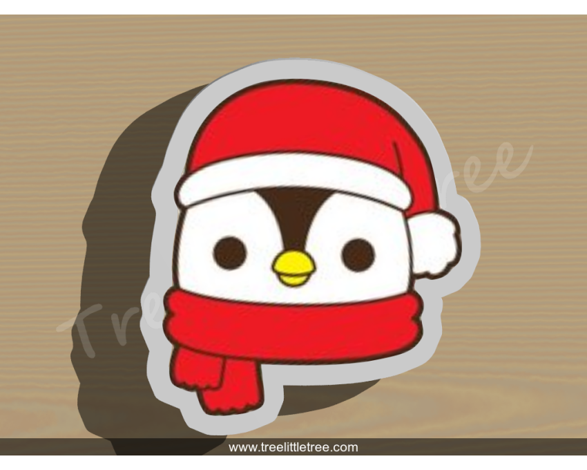 Penguin Head Cookie Cutter. Christmas Cookie Cutter