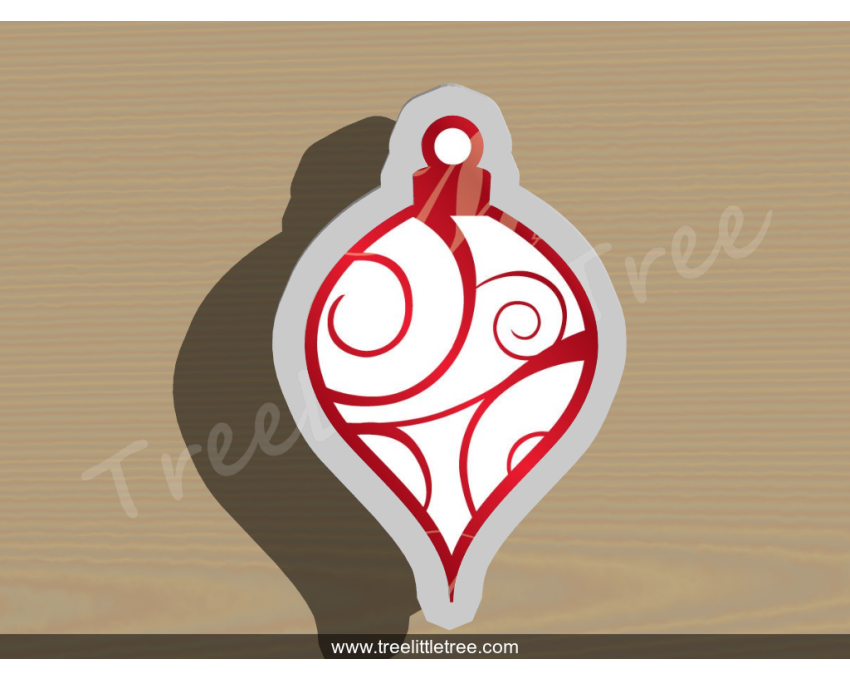 Christmas Ornament Style 2 Cookie Cutter. Christmas Cookie Cutter. 