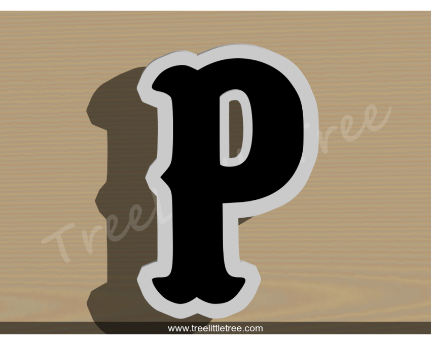 Carnival Letter P Cookie Cutter. Alphabet Cookie Cutter