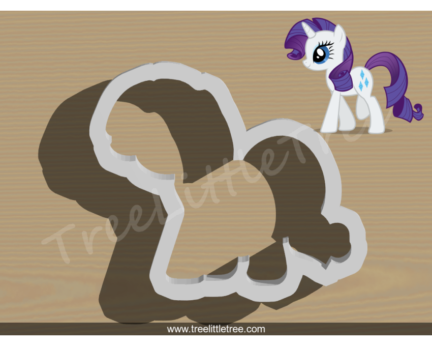 Rarity Cookie Cutter. My Little Pony Cookie Cutter.  Cartoon Cookie Cutter