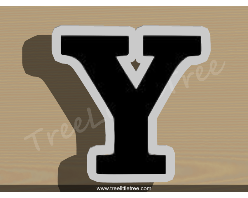 Greek Letter Upsilon Cookie Cutter. Alphabet Cookie Cutter