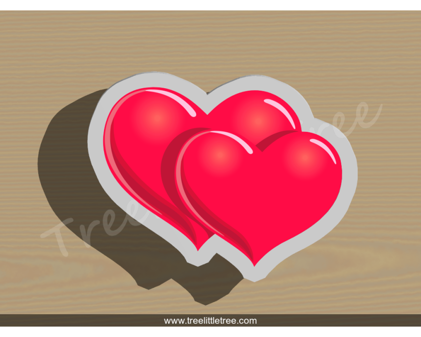 Double Heart Cookie Cutter. Valentine's day Cookie Cutter