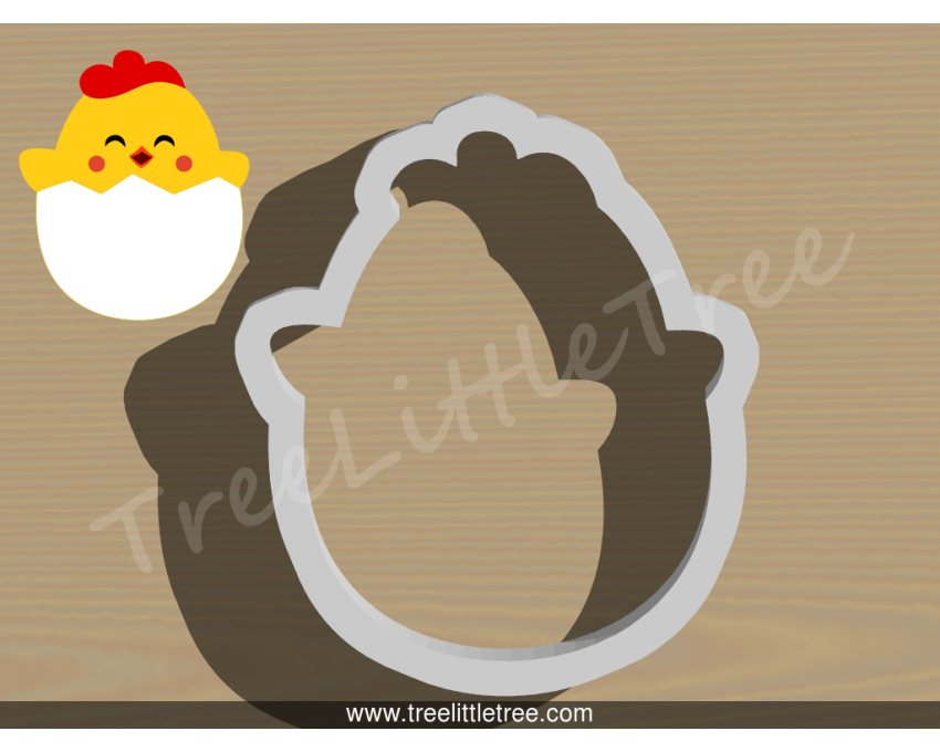 Baby Chick in Egg Cookie Cutter. Easter Cookie Cutter. Animal Cookie Cutter