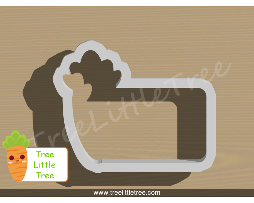 Carrot Plaque Cookie Cutter. Easter Cookie Cutter. Vegetable Cookie Cutter