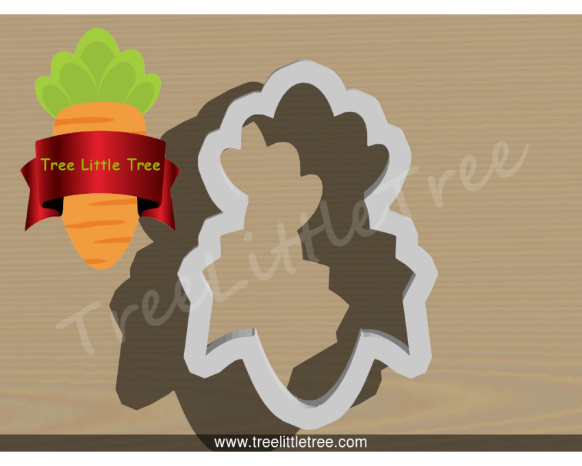 Carrot Banner Cookie Cutter. Easter Cookie Cutter. Vegetable Cookie Cutter