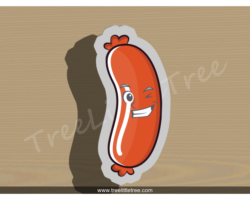 BBQ Sausage Cookie Cutter. Summer Season Cookie Cutter. BBQ Cookie Cutter