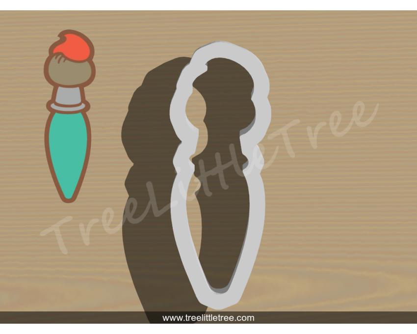 Painting Brush Cookie Cutter. Painting Cookie Cutter
