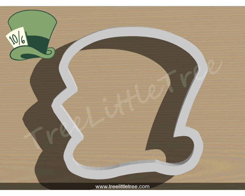 10/6 Hat Cookie Cutter. Alice in Wonderland Cookie Cutter