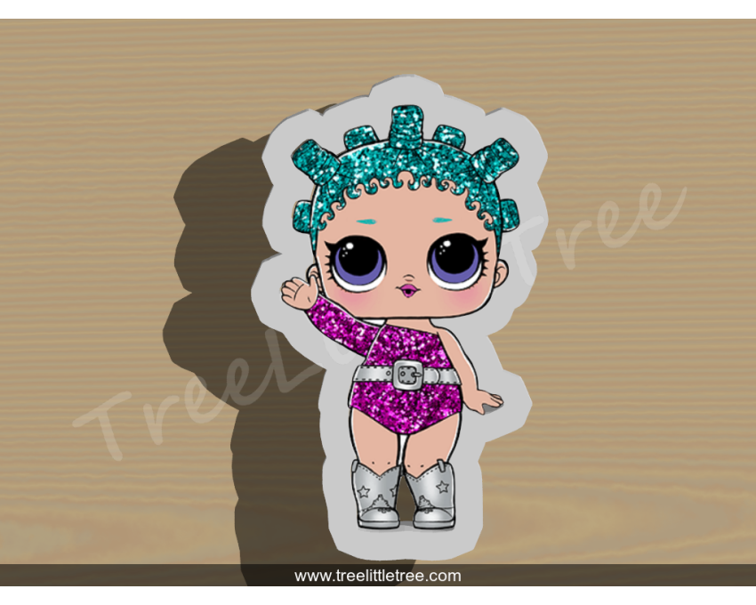 Cosmic Queen Full Body Cookie Cutter. LOL Dolls Cookie Cutter