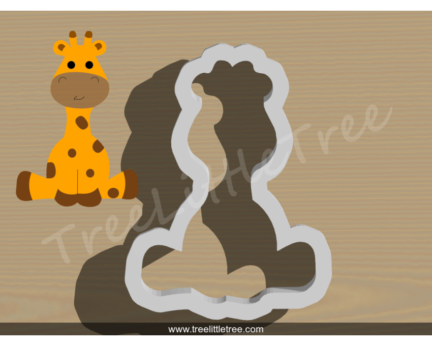 Sitting Giraffe Cookie Cutter. Animal Cookie Cutter
