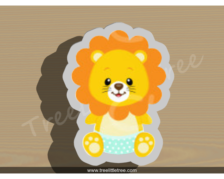 Baby Lion Cookie Cutter. Baby Shower Cookie Cutter. Jungle Baby  Cookie Cutter