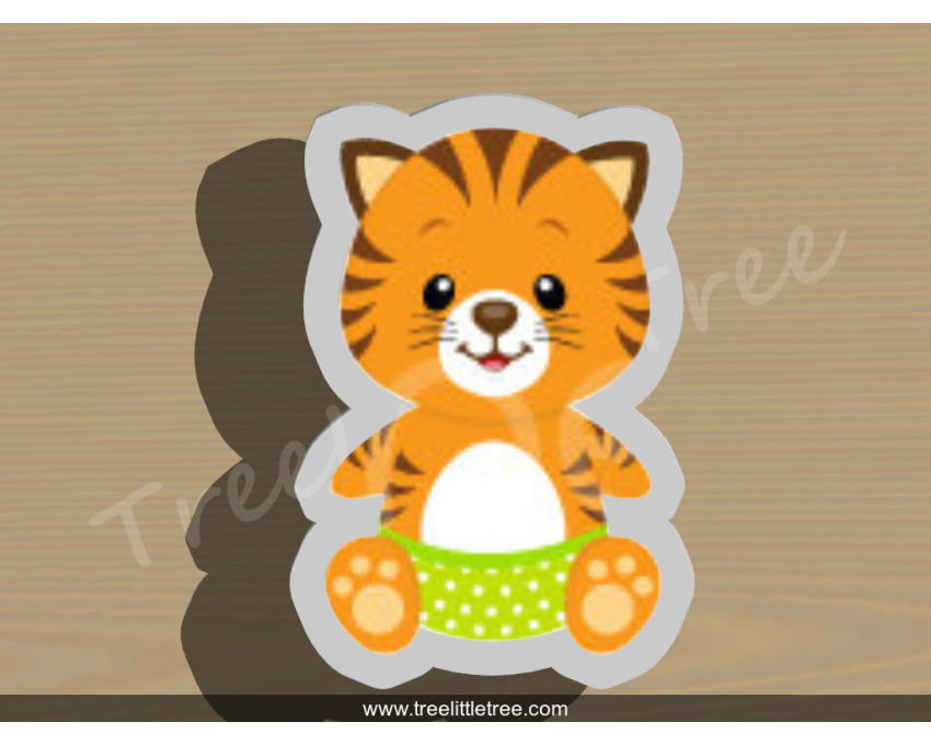 Baby Tiger Cookie Cutter. Baby Shower Cookie Cutter. Jungle Baby  Cookie Cutter