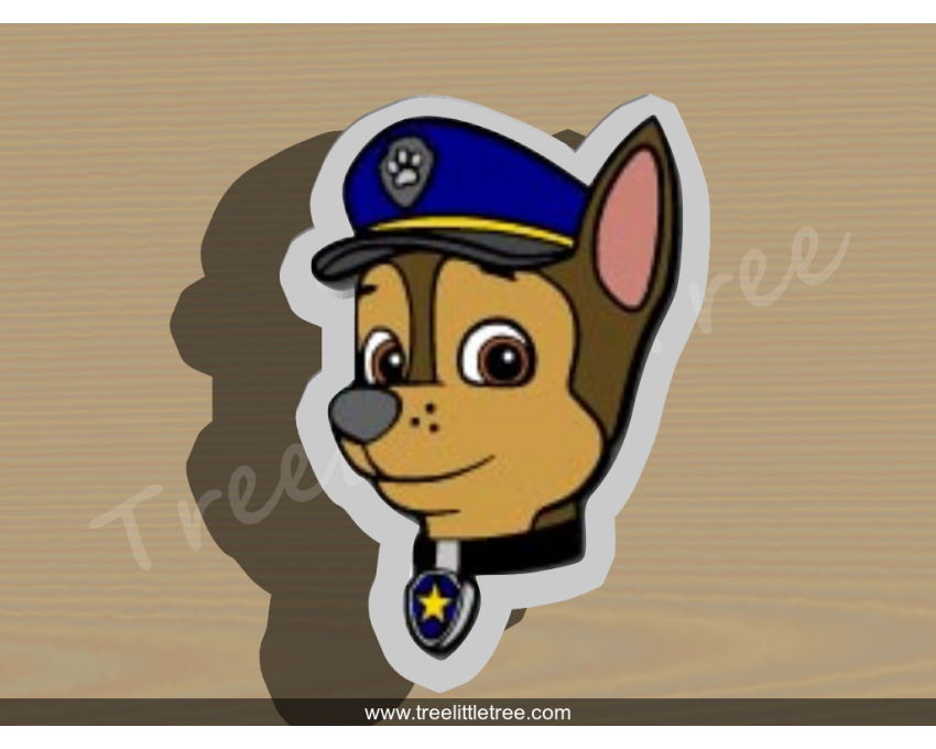 Chase  Style 2 Cookie Cutter. Cartoon Cookie Cutter. PAW Patrol Cookie Cutter
