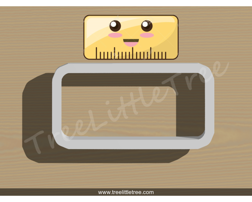 Ruler Plaque Cookie Cutter. School/Grad Cookie Cutter