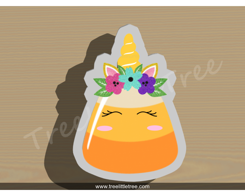 Candy Corn Unicorn Cookie Cutter. Halloween Cookie Cutter. Unicorn Cookie Cutter.