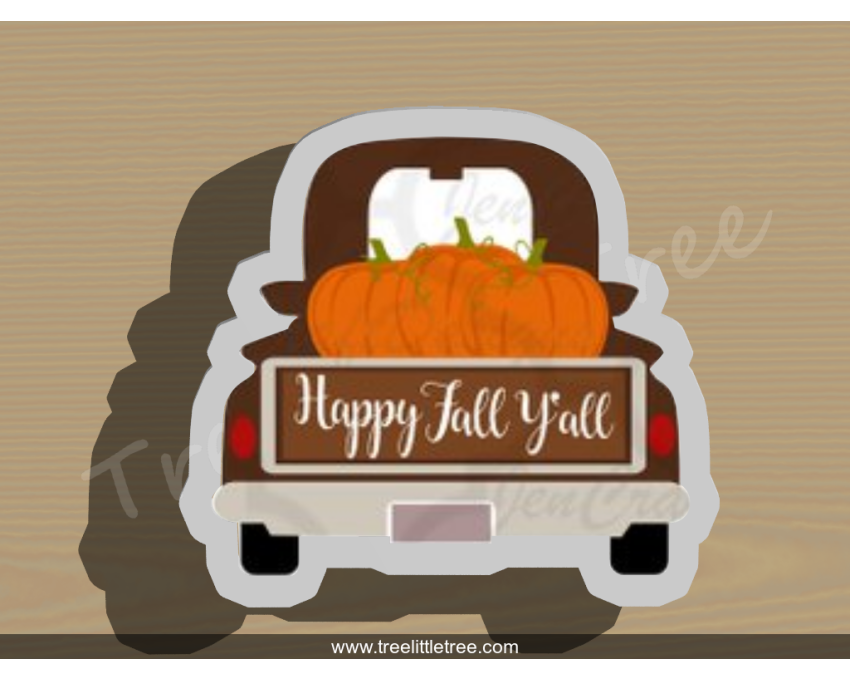 Pumpkin Truck Style 1 Cookie Cutter. Thanksgiving Cookie Cutter. Fall Season Cookie Cutter. 