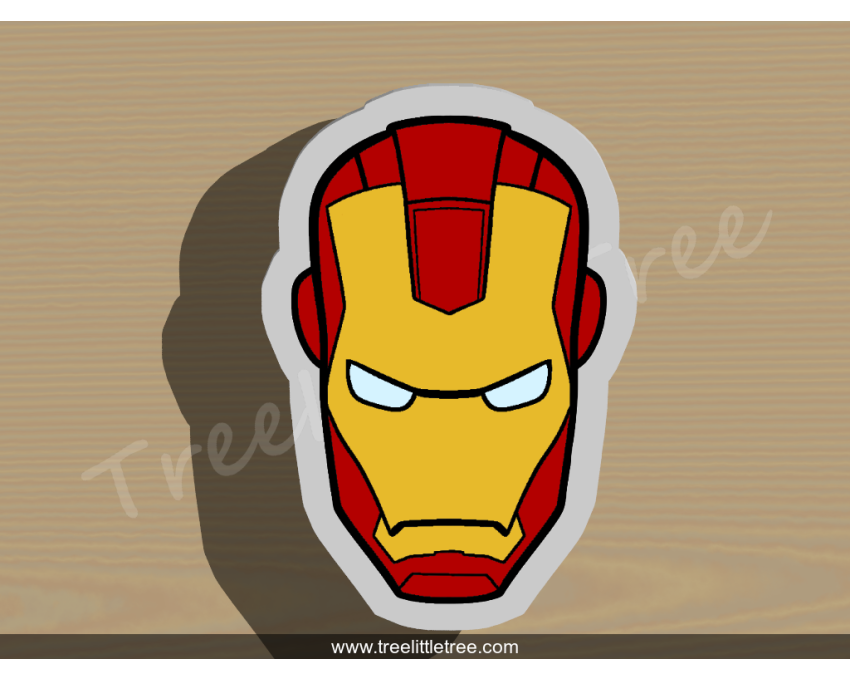 Iron Man Head Cookie Cutter. Super Hero Cookie Cutter
