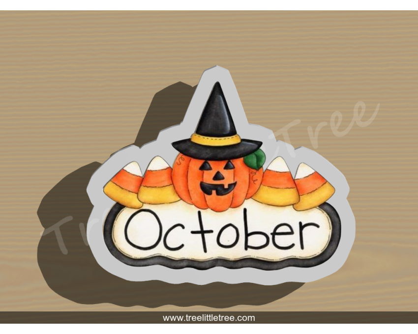 Pumpkin and Candy Corn Plaque Cookie Cutter. Halloween Cookie Cutter. Fall Season Cookie Cutter