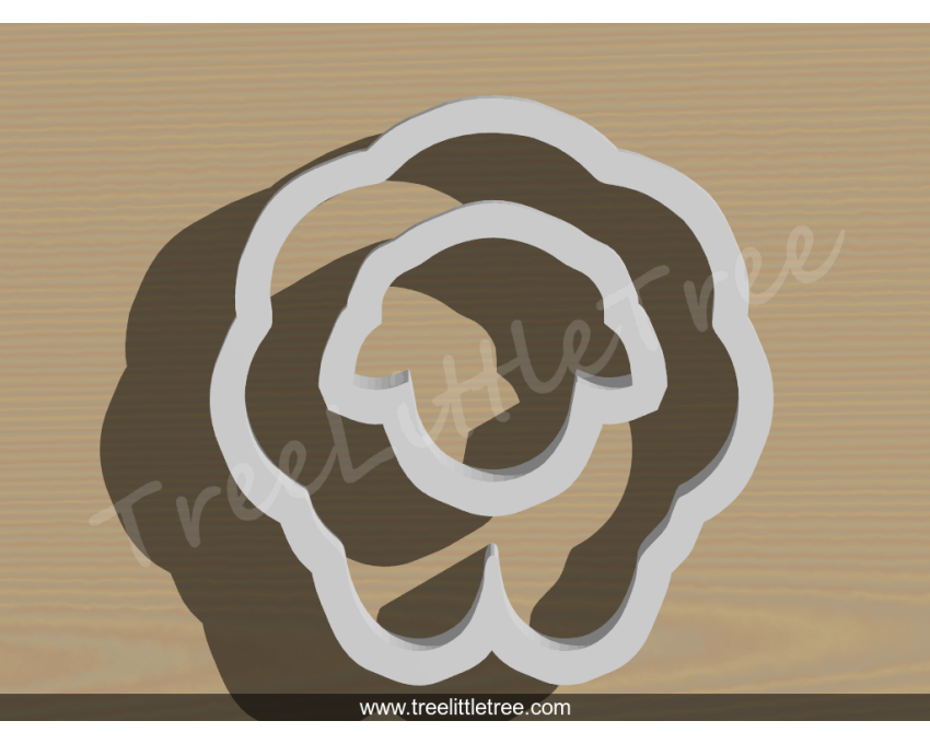 2-piece Sheep Cookie Cutter. Animal Cookie Cutter