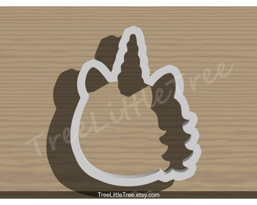 Unicorn Head Style 2 Cookie Cutter. Unicorn Cookie Cutter