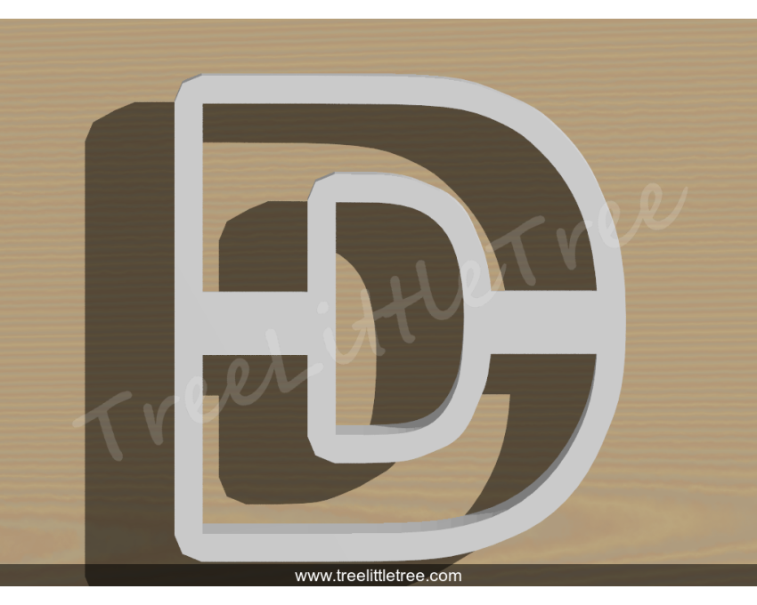 Letter D Cookie Cutter. Alphabet Cookie Cutter