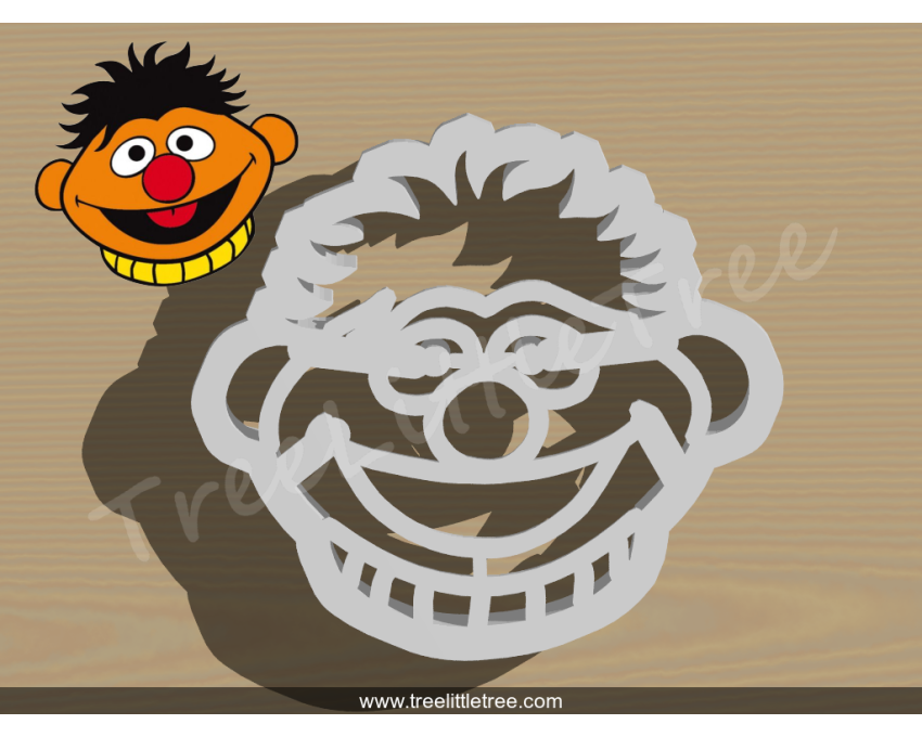 Ernie Detailed Cookie Cutter. Cartoon Cookie Cutter. Sesame Street Cookie Cutter