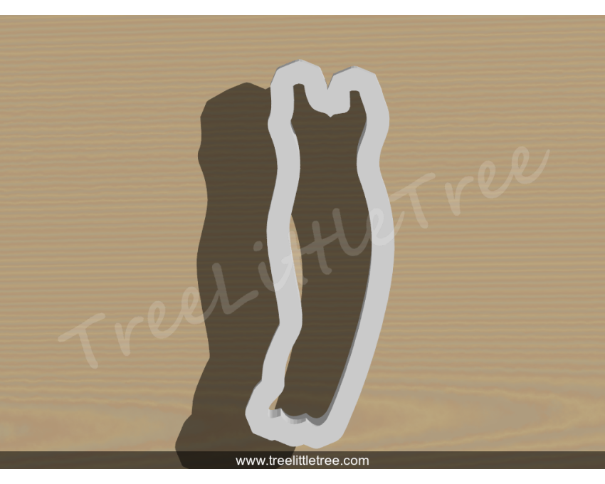 Wedding Dress Style 9 Cookie Cutter. Wedding Cookie Cutter