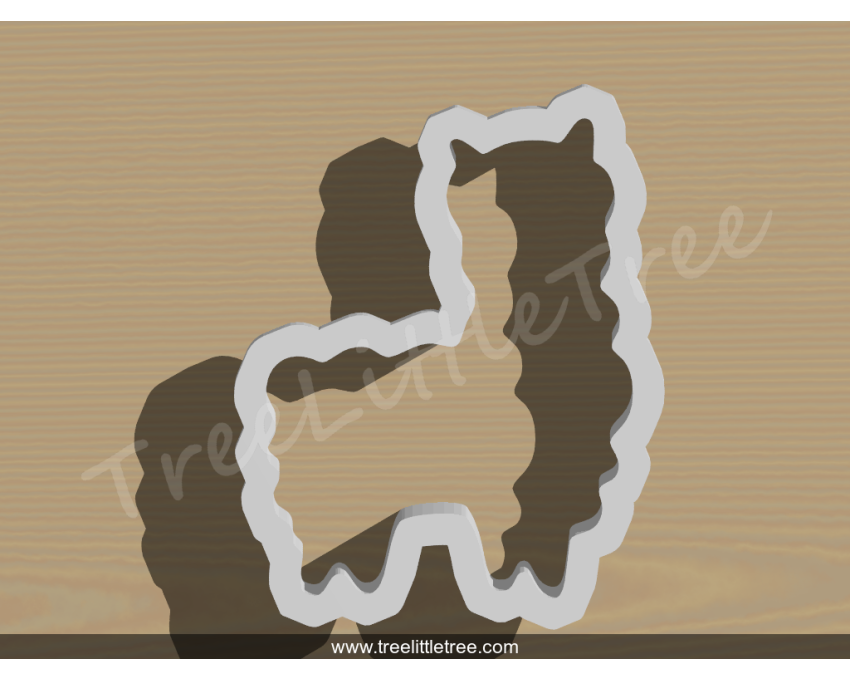 Fluffy Llama Cookie Cutter. Animal Cookie Cutter