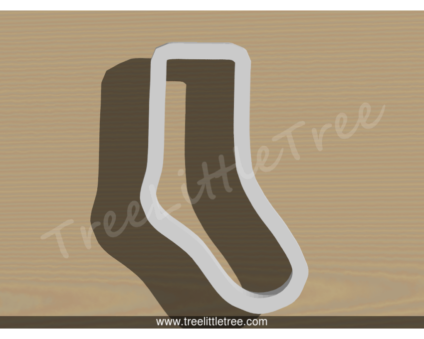 Sock Style 2 Cookie Cutter. Unique Cookie Cutter