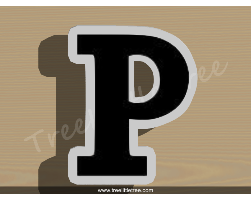 Greek Letter Rho Cookie Cutter. Alphabet Cookie Cutter