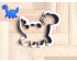 Happy Dinosaur Cookie Cutter. Dinosaur Cookie Cutter.  Animal Cookie Cutter