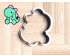 Baby Dinosaur 1 Cookie Cutter. Dinosaur Cookie Cutter.  Animal Cookie Cutter