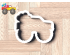 Monster Truck With Balloons Cookie Cutter. Truck Theme Cookie Cutter. Birthday Cookie Cutter