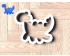 Happy Dinosaur Cookie Cutter. Dinosaur Cookie Cutter.  Animal Cookie Cutter