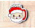 Santa Clause Mug Hot Cocoa Cookie Cutter. Christmas Cookie Cutter. Winter Cookie Cutter