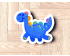 Happy Dinosaur Cookie Cutter. Dinosaur Cookie Cutter.  Animal Cookie Cutter