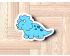 Dinosaur Triceratops Cutter. Dinosaur Cookie Cutter.  Animal Cookie Cutter