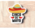 Cinco de Mayo Plaque with Sombrero Cookie Cutter. Fiesta Cookie Cutter.  Cinco de Mayo Cookie Cutter.