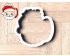 Santa Clause Mug Hot Cocoa Cookie Cutter. Christmas Cookie Cutter. Winter Cookie Cutter