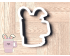 Kawaii Bunny Tumbler Cookie Cutter. Tumbler Cookie Cutter. Easter Cookie Cutter. 