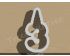 Unicorn Number Three Cookie Cutter. Unicorn Cookie Cutter