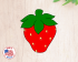 Cute Strawberry Cookie Cutter. Fruit Cookie Cutter. Berry Sweet One Birthday Cookie Cutter 