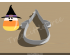 Candy Corn with Witch Hat Cookie Cutter. Halloween Cookie Cutter. 