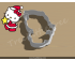Christmas Hello Kitty Style 2 Cookie Cutter. Christmas Cookie Cutter.  Cartoon Cookie Cutter