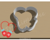 Mitten Heart Plaque Cookie Cutter. Christmas Cookie Cutter