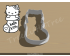 Christmas Hello Kitty Stocking Cookie Cutter. Christmas Cookie Cutter. 