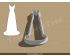 Wedding Dress Style 1 Cookie Cutter. Wedding Cookie Cutter