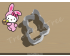 Hello Kitty in Bunny Costume Cookie Cutter. Easter Cookie Cutter. Hello Kitty Cookie Cutter