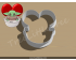 Baby Yoda In Heart Spaceship Cookie Cutter. Star War Cookie Cutter. Valentine's Day Cookie Cutter